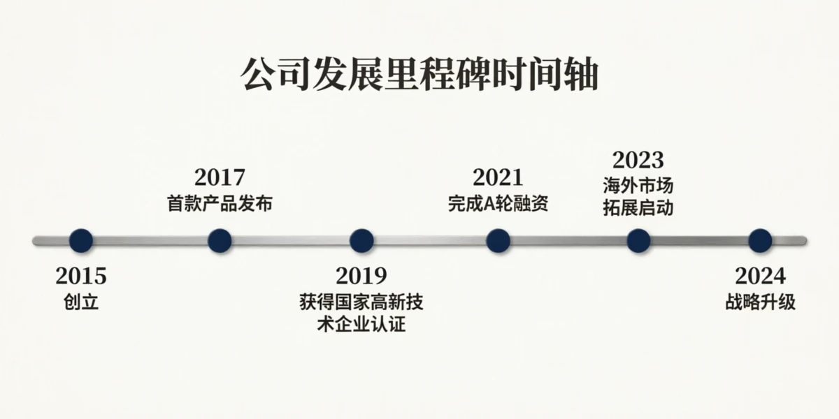企业里程碑可视化展示发展历程