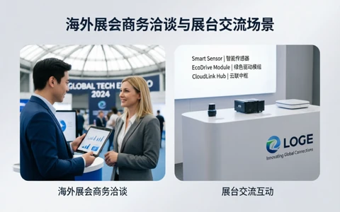 展会活动配图展示商务交流场景